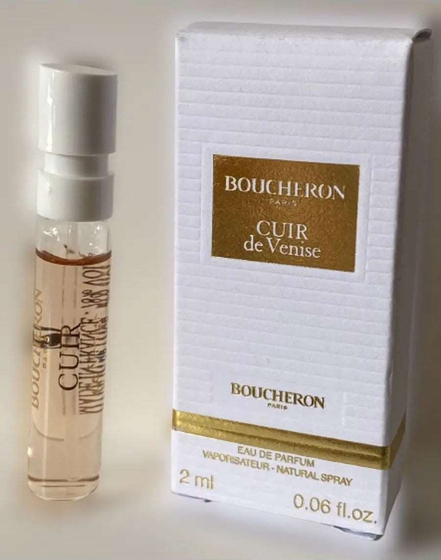 Boucheron Cuir de Venise 2ml 0.06 fl. עוז. דגימות בושם רשמיות, Boucheron Cuir de Venise 2ml 0.06 fl. עוז. דוגמאות ריח רשמיות
