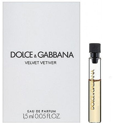 דוגמית בושם רשמית של Dolce & Gabbana VELVET Vetiver 1.5 ML