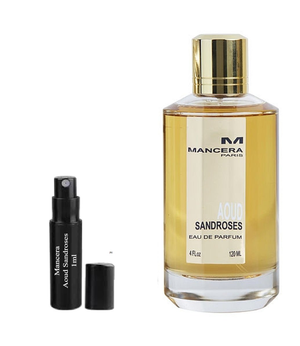 Mancera Aoud Sandroses 1ml 0.03 fl. o.z. דוגמית בושם, Mancera Aoud Sandroses 1ml 0.03 fl. o.z. 液量オンス公式香水サンプル, Mancera Aoud Sandroses 1ml 0.03 fl. o.z. парфюмна проба, Mancera Aoud Sandroses 1ml 0.03 fl. o.z. échantillon de parfum, Mancera Aoud Sandro