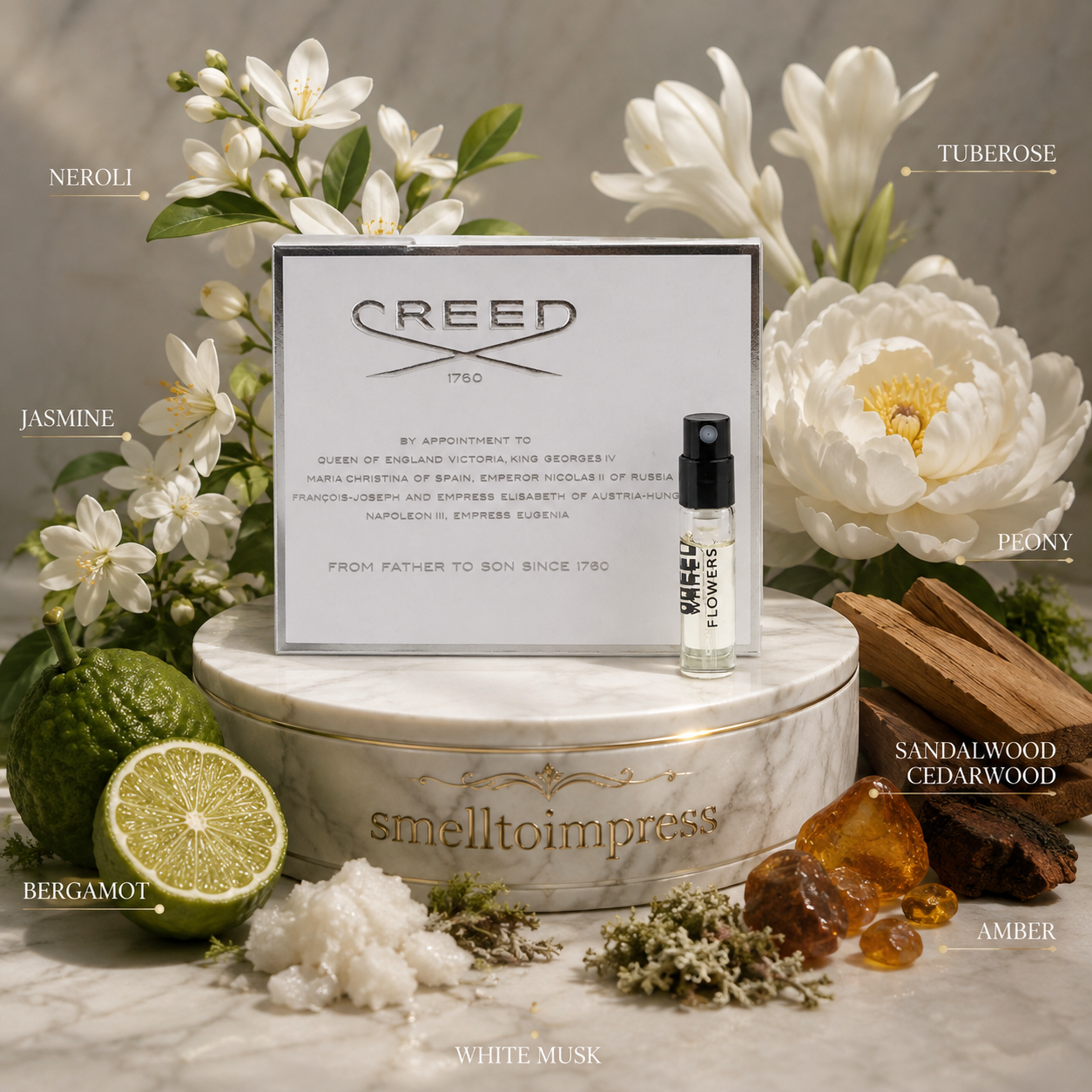 Creed White Flowers 2 ml 0.06 fl. oz.