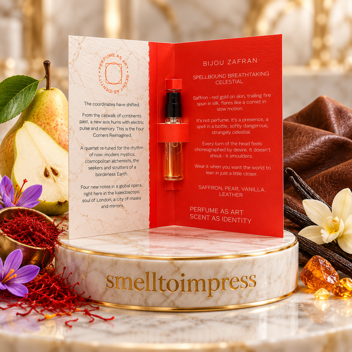 דוגמית בושם רשמית Ormonde Jayne Bijou Zafran בנפח 2.5 ml מבית Smelltoimpress