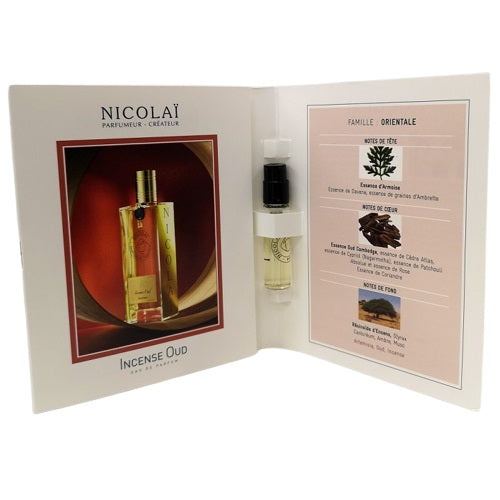 דוגמיות בושם רשמיות של ניחוח Nicolai Incense Oud 1.8ml 0.07 oz.