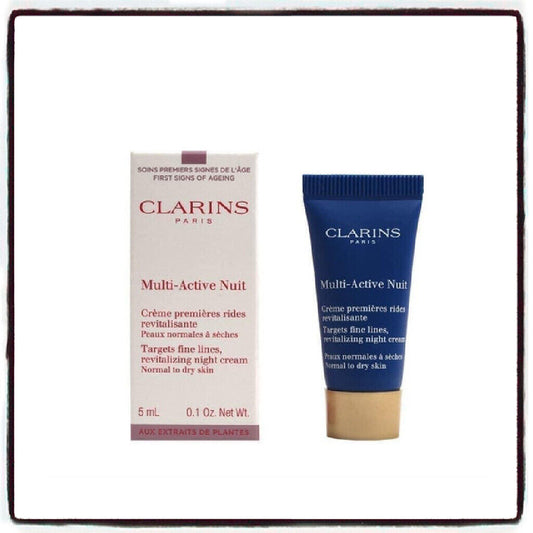 Clarins Multi-Active Nuit Mini מדגם טיפוח עור 5ML עור רגיל עד יבש