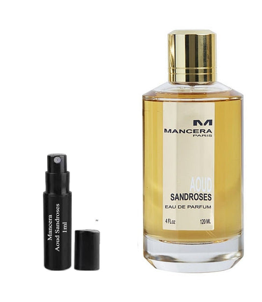 Mancera Aoud Sandroses 1ml 0.03 fl. o.z. דוגמית בושם, Mancera Aoud Sandroses 1ml 0.03 fl. o.z. 液量オンス公式香水サンプル, Mancera Aoud Sandroses 1ml 0.03 fl. o.z. парфюмна проба, Mancera Aoud Sandroses 1ml 0.03 fl. o.z. échantillon de parfum, Mancera Aoud Sandro