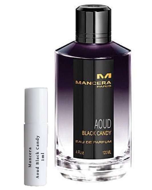 תרסיס בקבוקון לדגימה של מנצ'רה Aoud Black Candy 1 מ"ל
