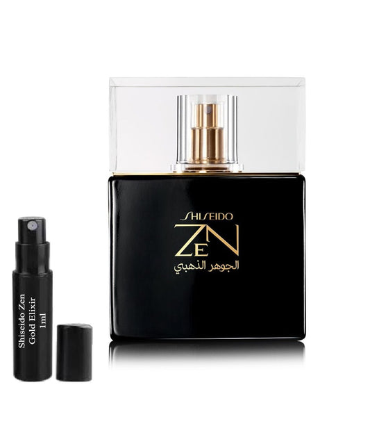 Shiseido Zen Gold Elixir 1ml 0.03 fl. o.z. דוגמית בושם, Shiseido Zen Gold Elixir 1ml 0.03 fl. o.z. 液量オンス公式香水サンプル, Shiseido Zen Gold Elixir 1ml 0.03 fl. o.z. парфюмна проба, Shiseido Zen Gold Elixir 1ml 0.03 fl. o.z. échantillon de parfum, Shiseido Ze